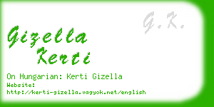 gizella kerti business card